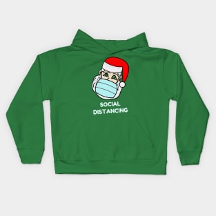 Santa Claus with a face mask - "Social distancing" Kids Hoodie